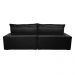 Sofa Retrátil e Reclinável 2,12m com Molas Ensacadas Cama inBox Soft Tecido Suede Preto