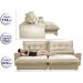 Sofa Retrátil e Reclinável 2,72m com Molas Ensacadas Cama inBox Soft Tecido Suede Bege
