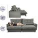 Sofa Retrátil e Reclinável 2,72m com Molas Ensacadas Cama inBox Soft Tecido Suede Cinza