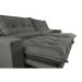 Sofa Retrátil e Reclinável 2,72m com Molas Ensacadas Cama inBox Soft Tecido Suede Cinza