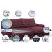 Sofa Retrátil e Reclinável 2,72m com Molas Ensacadas Cama inBox Soft Tecido Suede Vinho