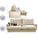 Sofa Retrátil e Reclinável 2,92m com Molas Ensacadas Cama inBox Soft Tecido Suede Bege