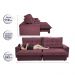 Sofa Retrátil e Reclinável 2,92m com Molas Ensacadas Cama inBox Soft Tecido Suede Vinho