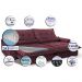 Sofa Retrátil e Reclinável 2,92m com Molas Ensacadas Cama inBox Soft Tecido Suede Vinho