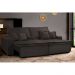 Sofa Retrátil e Reclinável com Molas Cama inBox Premium 2,32m tecido em linho Marrom