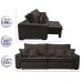 Sofa Retrátil e Reclinável com Molas Cama inBox Premium 2,32m tecido em linho Marrom