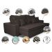 Sofa Retrátil e Reclinável com Molas Cama inBox Premium 2,32m tecido em linho Marrom