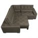 Sofa de Canto Retrátil e Reclinável com Molas Cama inBox Austin 2,20m x 2,20m Suede Velusoft Café
