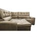 Sofa de Canto Retrátil e Reclinável com Molas Cama inBox Austin 2,20m x 2,20m Suede Velusoft Castor