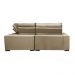 Sofa de Canto Retrátil e Reclinável com Molas Cama inBox Austin 2,30m x 2,30m Suede Velusoft Castor