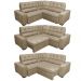 Sofa de Canto Retrátil e Reclinável com Molas Cama inBox Austin 2,30m x 2,30m Suede Velusoft Castor