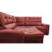 Sofa de Canto Retrátil e Reclinável com Molas Cama inBox Austin 2,30m x 2,30m Suede Velusoft Vermelho