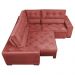 Sofa de Canto Retrátil e Reclinável com Molas Cama inBox Austin 2,30m x 2,30m Suede Velusoft Vermelho