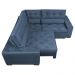 Sofa de Canto Retrátil e Reclinável com Molas Cama inBox Austin 2,40m x 2,40m Suede Velusoft Azul