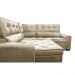 Sofa de Canto Retrátil e Reclinável com Molas Cama inBox Austin 2,60m x 2,60m Suede Velusoft Bege