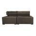 Sofa de Canto Retrátil e Reclinável com Molas Cama inBox Austin 2,60m x 2,60m Suede Velusoft Café
