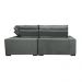 Sofa de Canto Retrátil e Reclinável com Molas Cama inBox Austin 2,60m x 2,60m Suede Velusoft Cinza