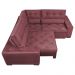 Sofa de Canto Retrátil e Reclinável com Molas Cama inBox Austin 2,60m x 2,60m Suede Velusoft Vinho