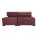 Sofa de Canto Retrátil e Reclinável com Molas Cama inBox Austin 2,60m x 2,60m Suede Velusoft Vinho