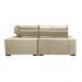 Sofa de Canto Retrátil e Reclinável com Molas Cama inBox Austin 2,70m x 2,70m Suede Velusoft Bege