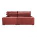 Sofa de Canto Retrátil e Reclinável com Molas Cama inBox Austin 2,70m x 2,70m Suede Velusoft Vermelho