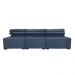 Sofa de Canto Retrátil e Reclinável com Molas Cama inBox Austin 3,45X2,44 ou 2,44X3,45 Suede Velusoft Azul