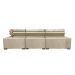 Sofa de Canto Retrátil e Reclinável com Molas Cama inBox Austin 3,45X2,44 ou 2,44X3,45 Suede Velusoft Bege