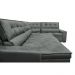 Sofa de Canto Retrátil e Reclinável com Molas Cama inBox Austin 3,65X2,54 ou 2,54X3,65 Suede Velusoft Cinza