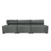 Sofa de Canto Retrátil e Reclinável com Molas Cama inBox Austin 3,65X2,54 ou 2,54X3,65 Suede Velusoft Cinza