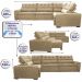 Sofa de Canto Retrátil e Reclinável com Molas Cama inBox Austin 3,85X2,64 ou 2,64X3,85 Suede Velusoft Castor