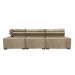 Sofa de Canto Retrátil e Reclinável com Molas Cama inBox Austin 3,85X2,64 ou 2,64X3,85 Suede Velusoft Castor