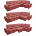 Sofa de Canto Retrátil e Reclinável com Molas Cama inBox Austin 3,85X2,64 ou 2,64X3,85 Suede Velusoft Vermelho
