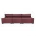 Sofa de Canto Retrátil e Reclinável com Molas Cama inBox Austin 3,85X2,64 ou 2,64X3,85 Suede Velusoft Vinho