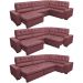 Sofa de Canto Retrátil e Reclinável com Molas Cama inBox Austin 3,85X2,64 ou 2,64X3,85 Suede Velusoft Vinho