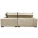 Sofa de Canto Retrátil e Reclinável com Molas Cama inBox Oklahoma 2,40m x 2,40m Suede Velusoft Bege