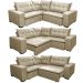 Sofa de Canto Retrátil e Reclinável com Molas Cama inBox Oklahoma 2,40m x 2,40m Suede Velusoft Bege
