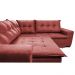 Sofa de Canto Retrátil e Reclinável com Molas Cama inBox Oklahoma 2,60m x 2,60m Suede Velusoft Vermelho