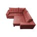 Sofa de Canto Retrátil e Reclinável com Molas Cama inBox Oklahoma 2,60m x 2,60m Suede Velusoft Vermelho