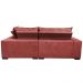 Sofa de Canto Retrátil e Reclinável com Molas Cama inBox Oklahoma 2,60m x 2,60m Suede Velusoft Vermelho