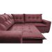 Sofa de Canto Retrátil e Reclinável com Molas Cama inBox Oklahoma 2,60m x 2,60m Suede Velusoft Vinho