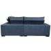 Sofa de Canto Retrátil e Reclinável com Molas Cama inBox Oklahoma 2,70m x 2,70m Suede Velusoft Azul
