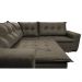 Sofa de Canto Retrátil e Reclinável com Molas Cama inBox Oklahoma 2,70m x 2,70m Suede Velusoft Café