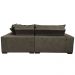 Sofa de Canto Retrátil e Reclinável com Molas Cama inBox Oklahoma 2,70m x 2,70m Suede Velusoft Café