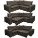 Sofa de Canto Retrátil e Reclinável com Molas Cama inBox Oklahoma 2,70m x 2,70m Suede Velusoft Café