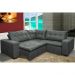 Sofa de Canto Retrátil e Reclinável com Molas Cama inBox Oklahoma 2,70m x 2,70m Suede Velusoft Cinza