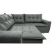 Sofa de Canto Retrátil e Reclinável com Molas Cama inBox Oklahoma 2,70m x 2,70m Suede Velusoft Cinza