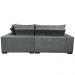 Sofa de Canto Retrátil e Reclinável com Molas Cama inBox Oklahoma 2,70m x 2,70m Suede Velusoft Cinza