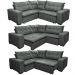 Sofa de Canto Retrátil e Reclinável com Molas Cama inBox Oklahoma 2,70m x 2,70m Suede Velusoft Cinza