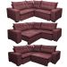Sofa de Canto Retrátil e Reclinável com Molas Cama inBox Oklahoma 2,70m x 2,70m Suede Velusoft Vinho