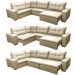 Sofa de Canto Retrátil e Reclinável com Molas Cama inBox Oklahoma 3,45X2,41 ou 2,41X3,45 Bege